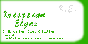 krisztian elges business card
